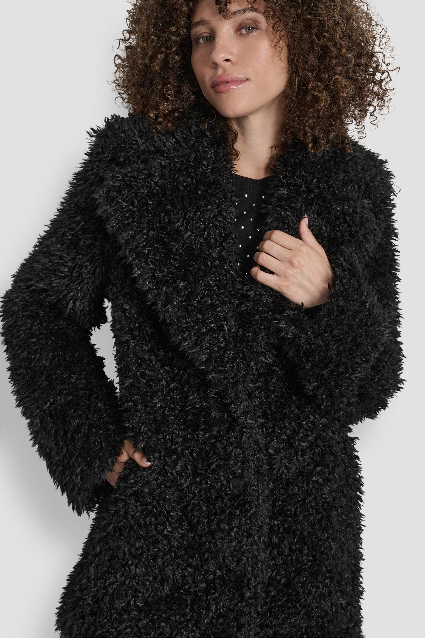 FAUX TEDDY FUR JACKET Product Image
