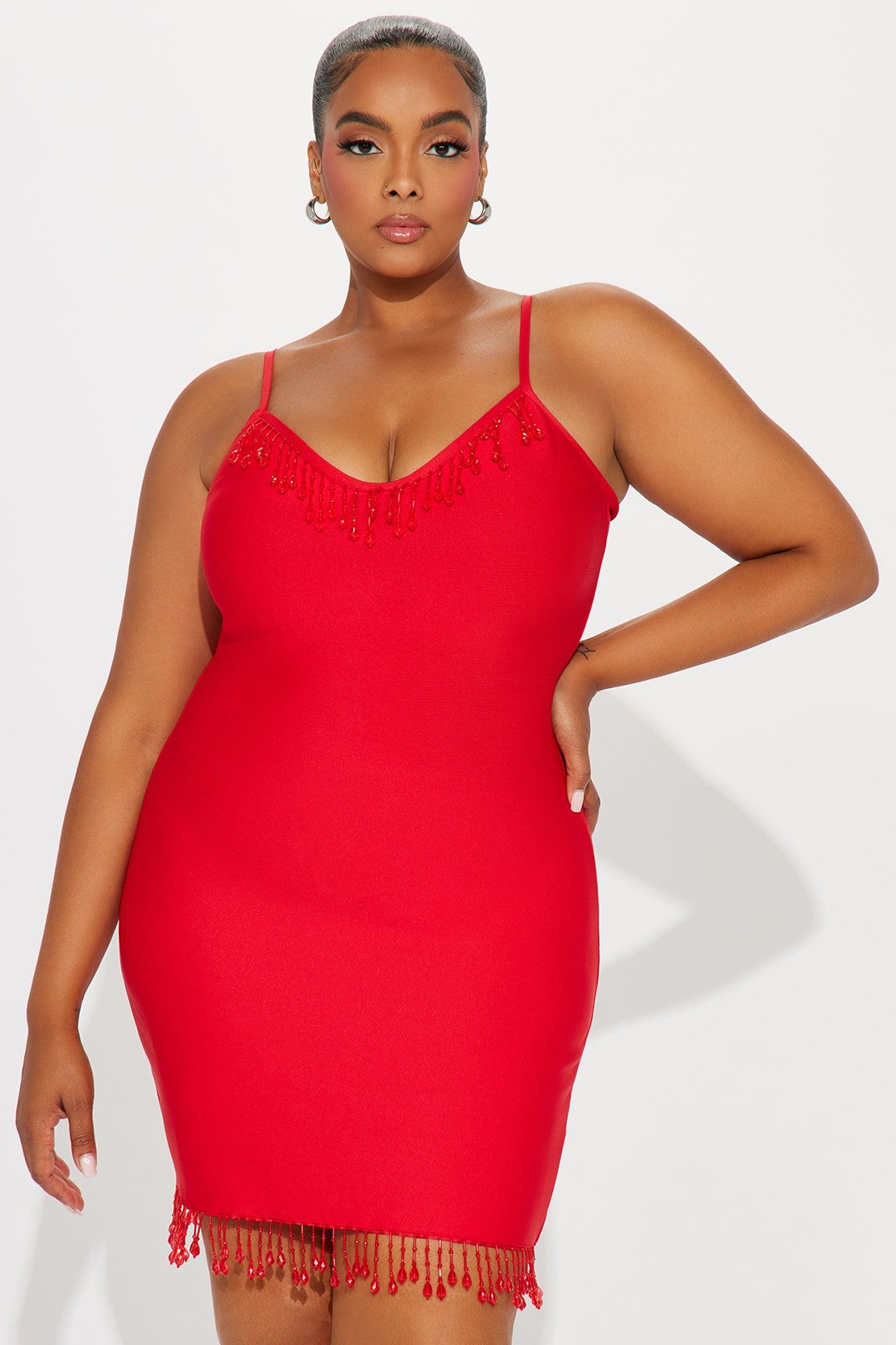 Allie Bandage Mini Dress - Red Product Image