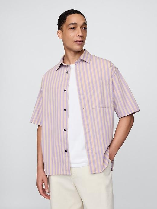 Organic Cotton Oversized Poplin Shirt Product Image
