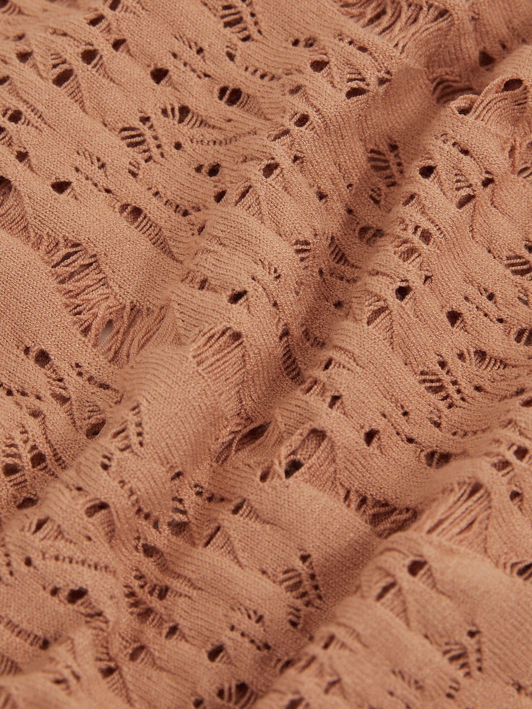 Atelier Ladder Knit High Neck Bodysuit in Tan Product Image