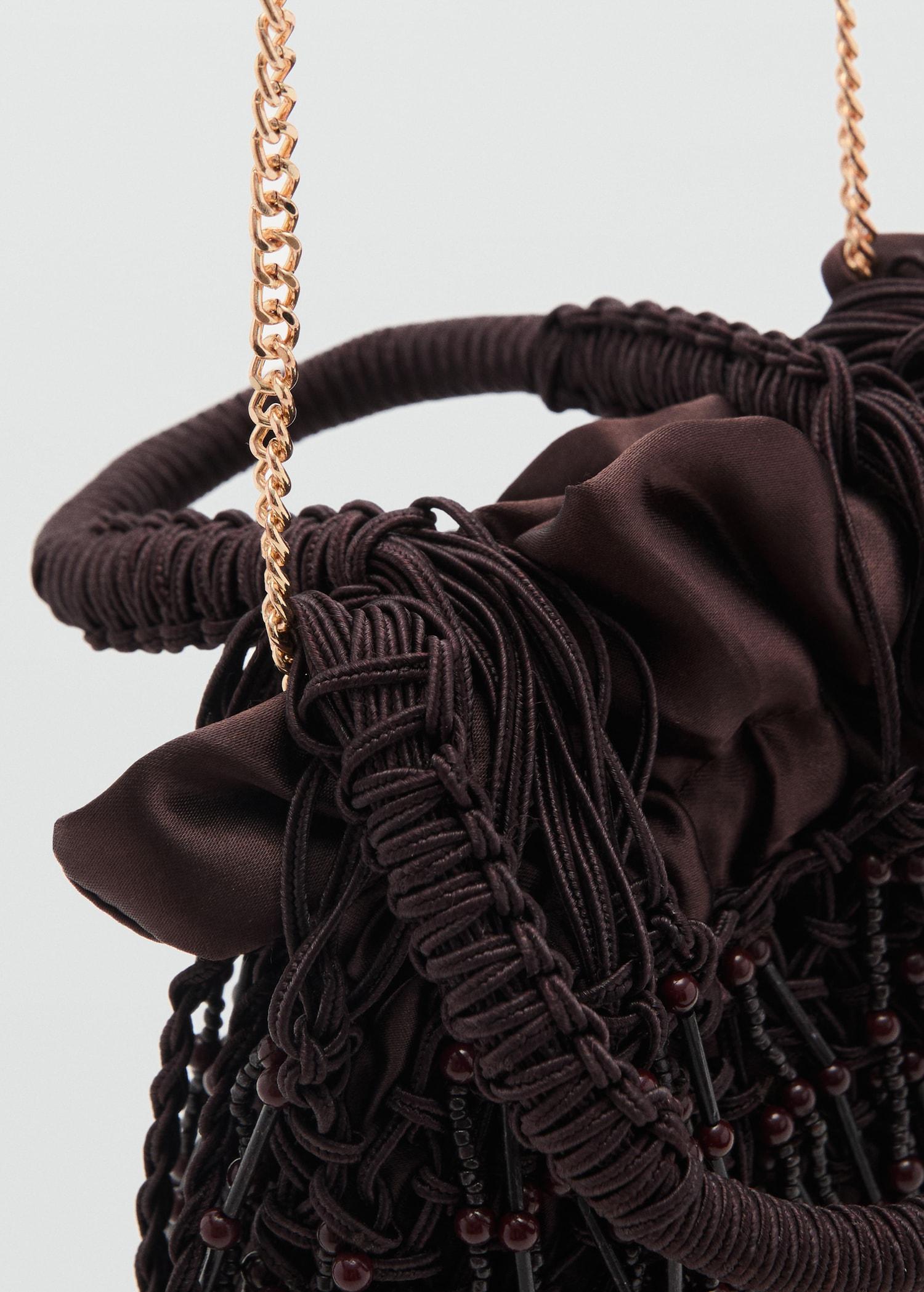 Beaded handbag - Women | MANGO USA Product Image