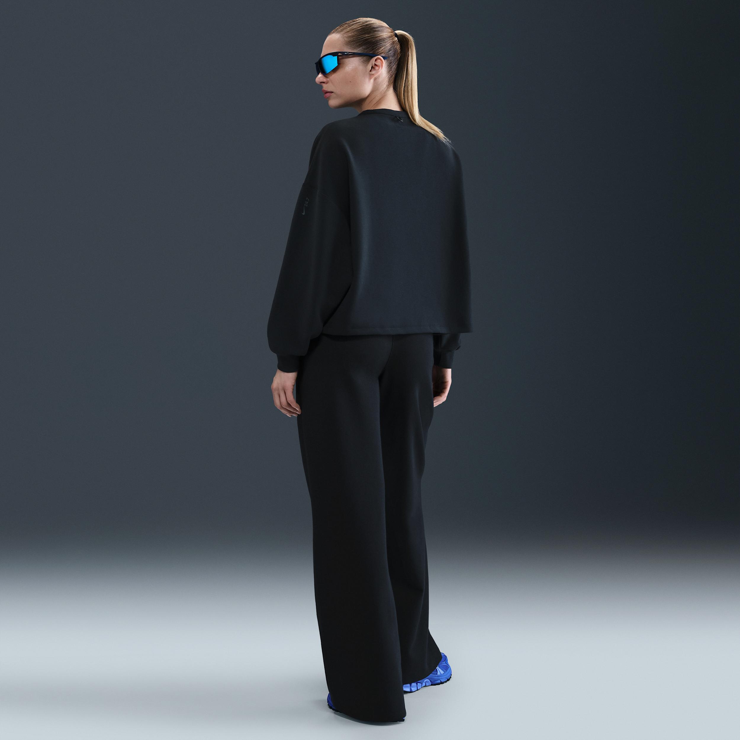 Nike Womens 24.7 ImpossiblySoft Dri-FIT High-Waisted Loose Flared Pants | HQ8607-010 Product Image