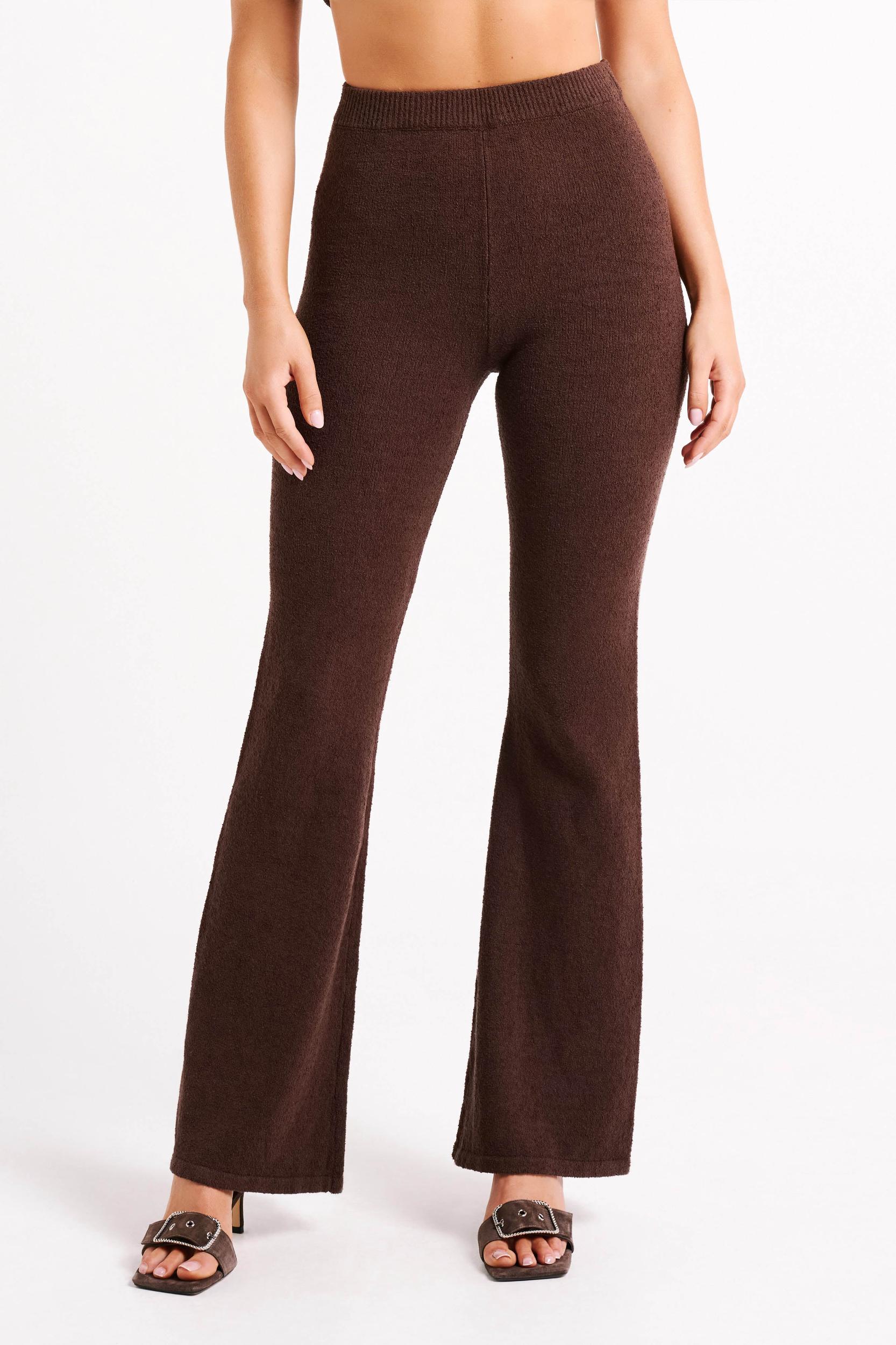 Angelina Knit Pants - Chocolate Product Image