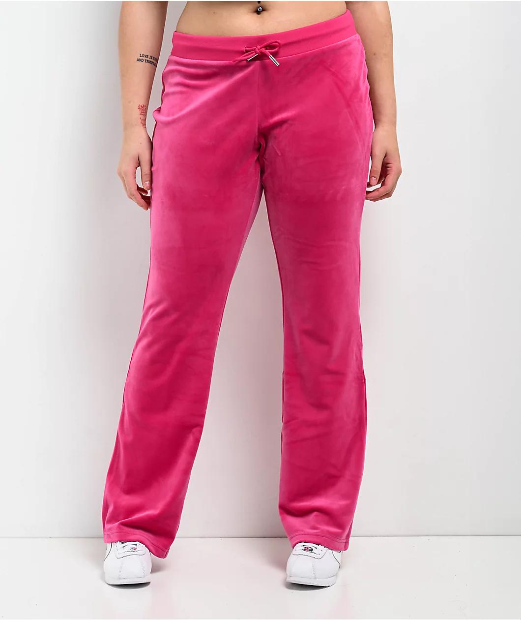 Juicy Couture OG Big Bling Free Love Velour Track Pants Product Image