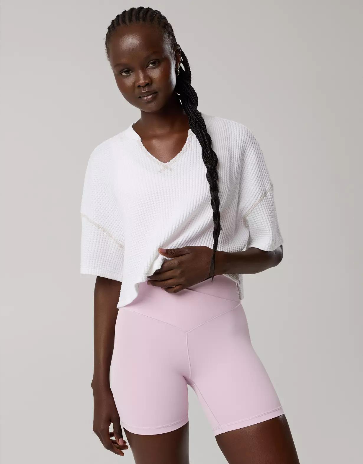 OFFLINE By Aerie Wow! Waffle Notch Neck T-Shirt Product Image