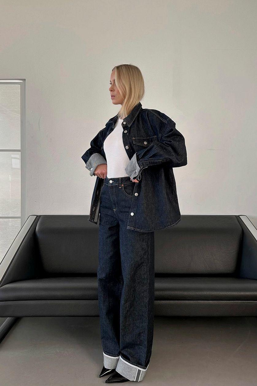 Fold Up Loose Denim Blue Product Image