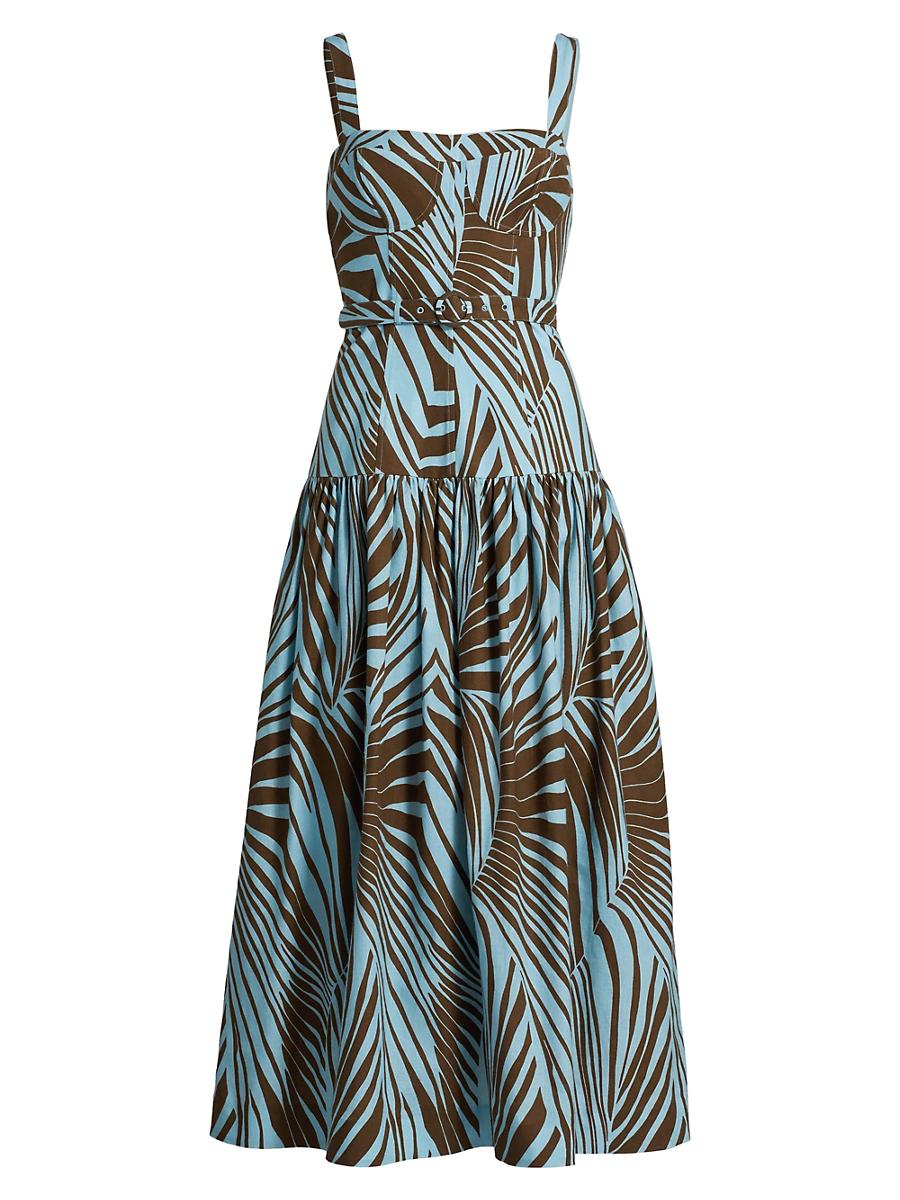 Womens Lidia Printed Bustier Drop-Waist Maxi Dress Product Image