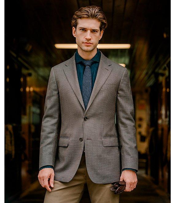 Hickey Freeman Classic Fit Houndstooth Pattern Sport Coat Product Image