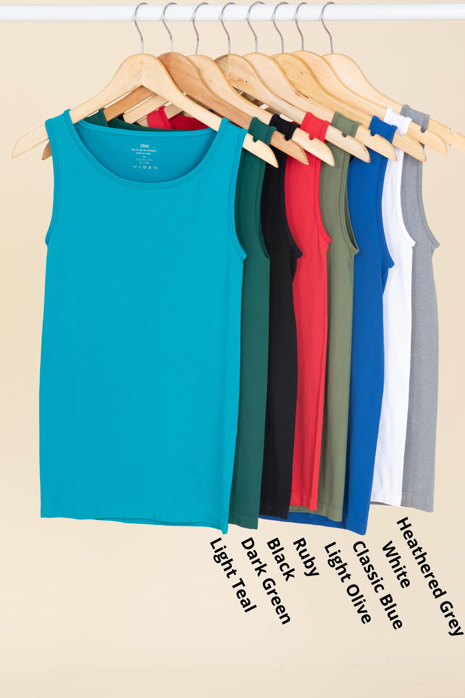 Scoop Neck Seamless Knit Tank Top Product Image