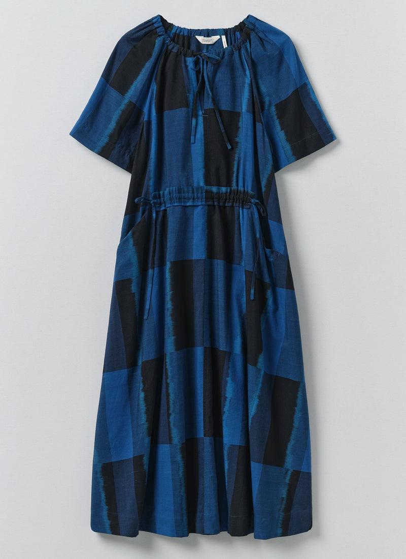 Sobremesa Cotton Ikat Dress | Bright Blue Product Image