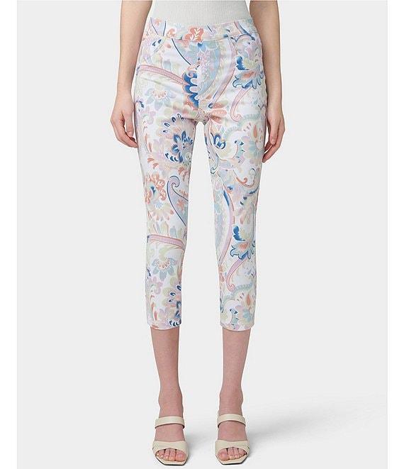HUE Paisley Denim Capri Leggings Product Image