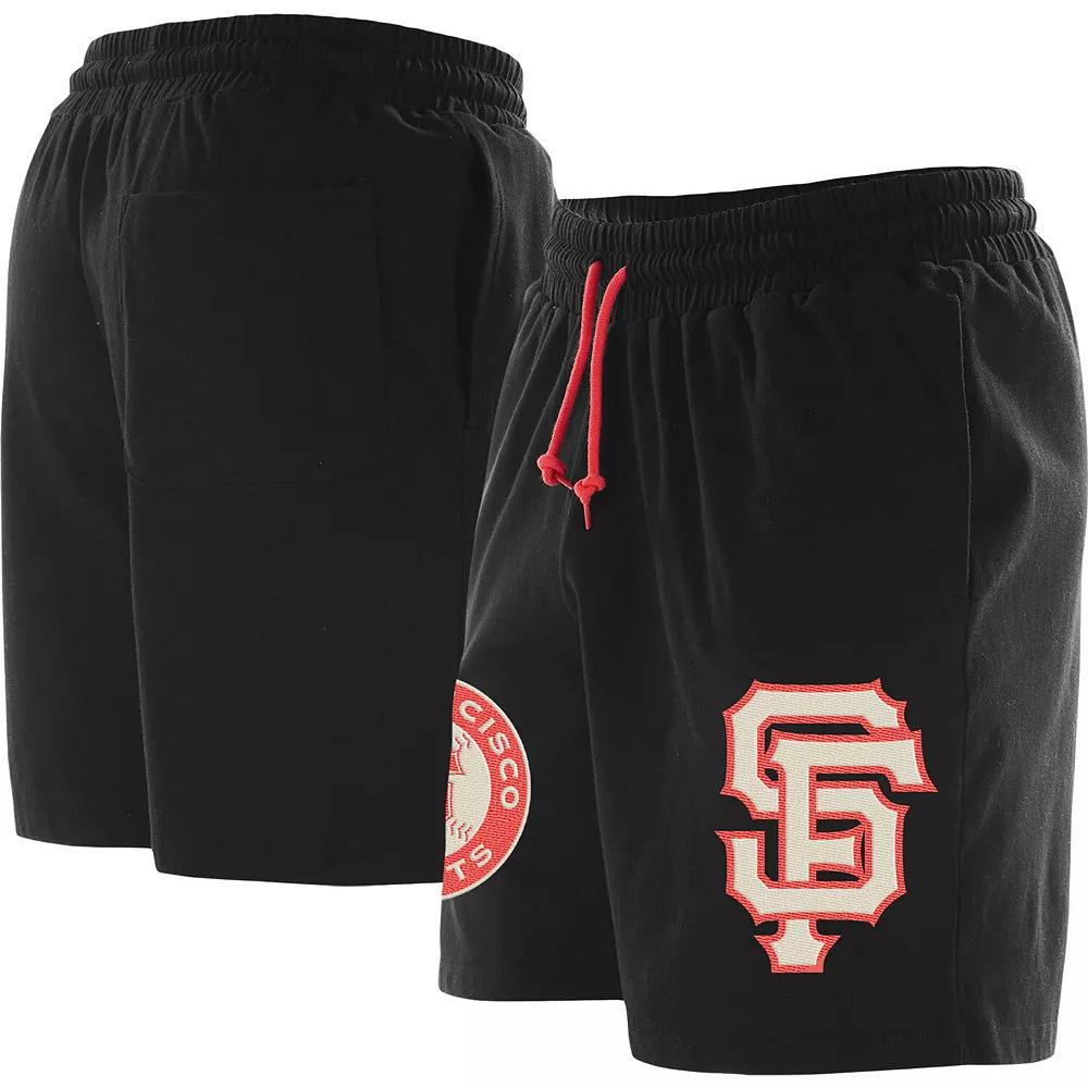 Men's New Era Black San Francisco Giants Color Pack Knit Shorts, Size: Large Product Image