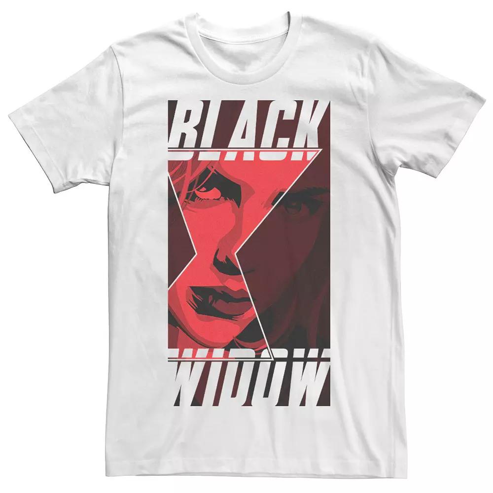 Men's Marvel Black Widow Logo Fill Portrait Tee,  Product Image