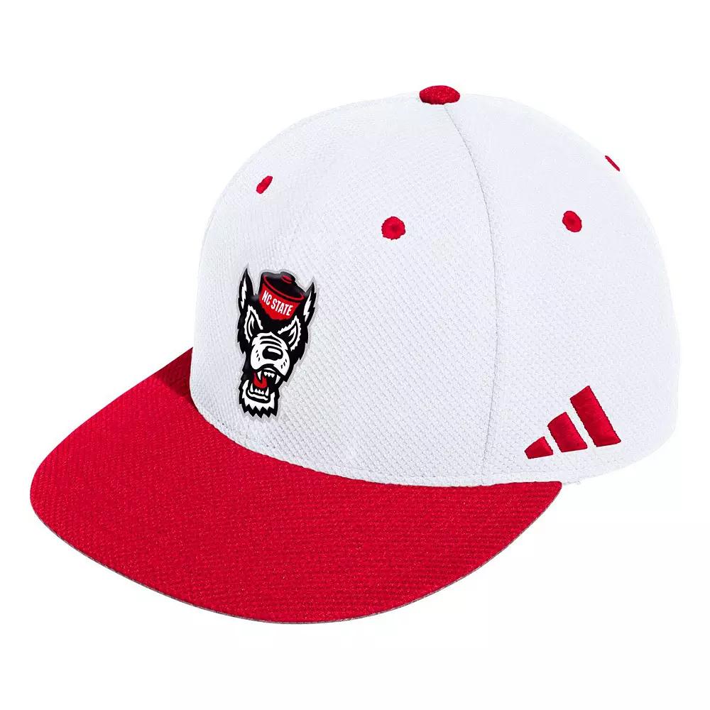 Men's adidas White NC State Wolfpack On-Field Baseball Fitted Hat, Size: 7 3/8, Nst White Product Image