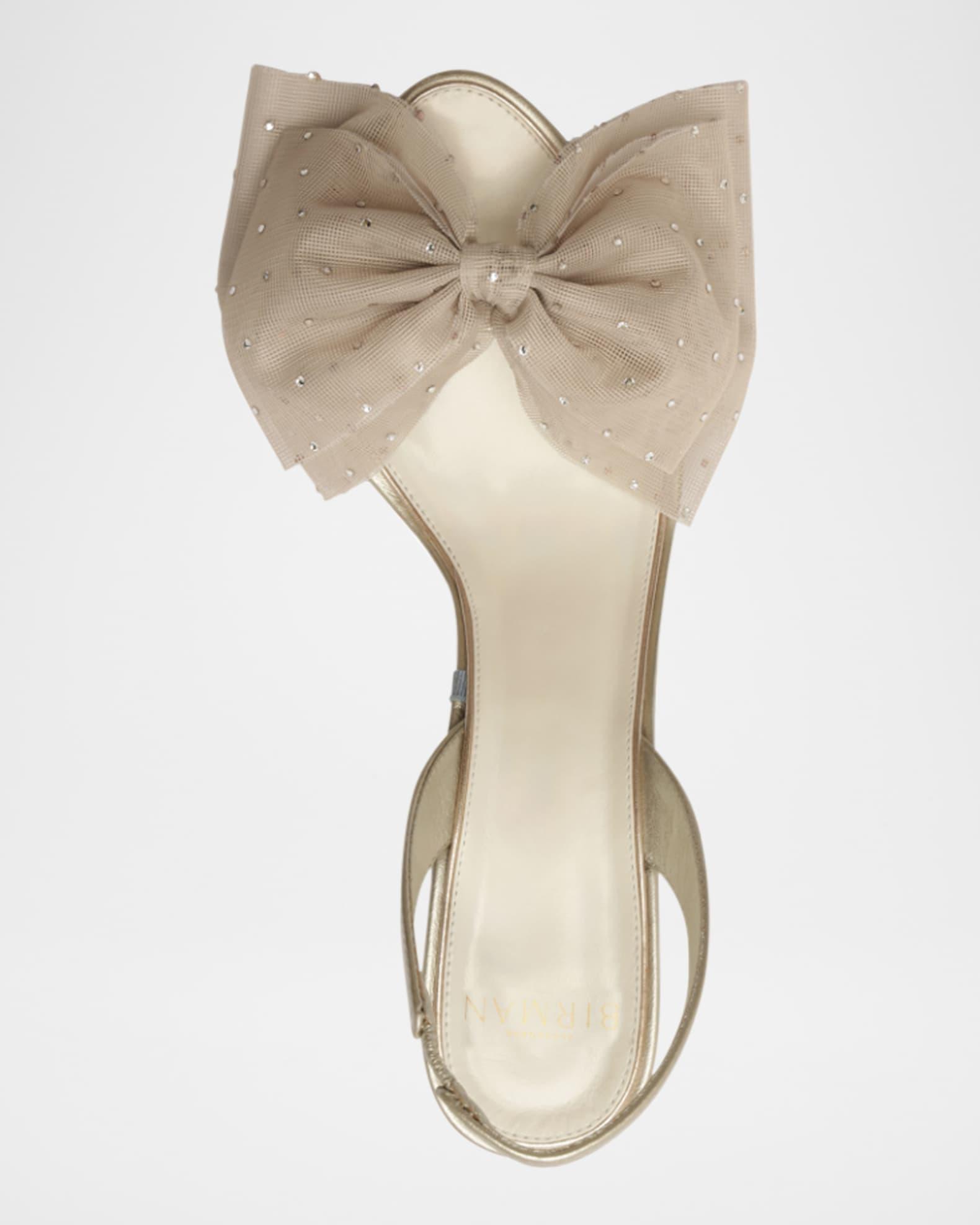 Isabelle Crystal Tulle Bow Bridal Pumps Product Image