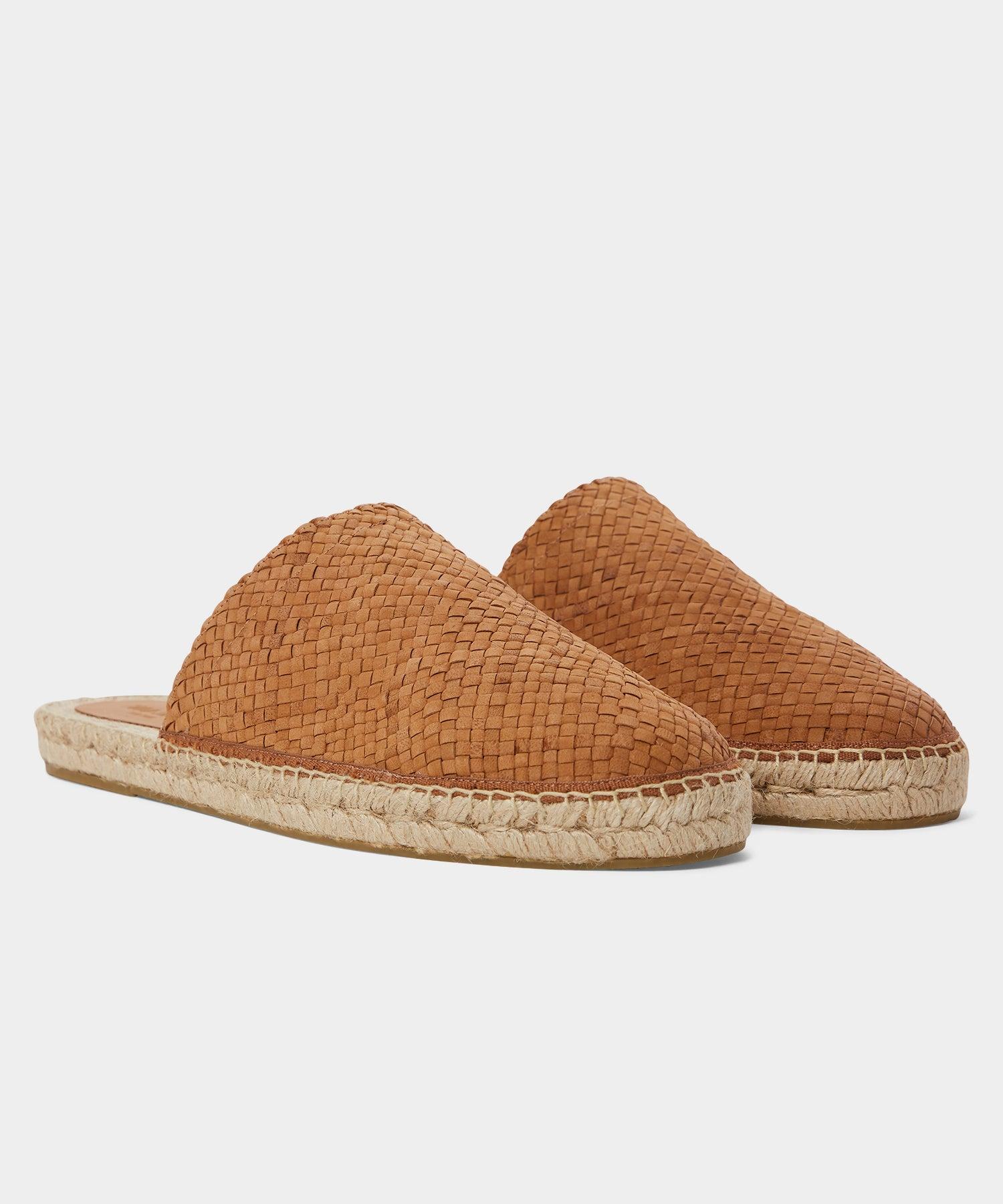 Woven Leather Espadrille Mule Product Image