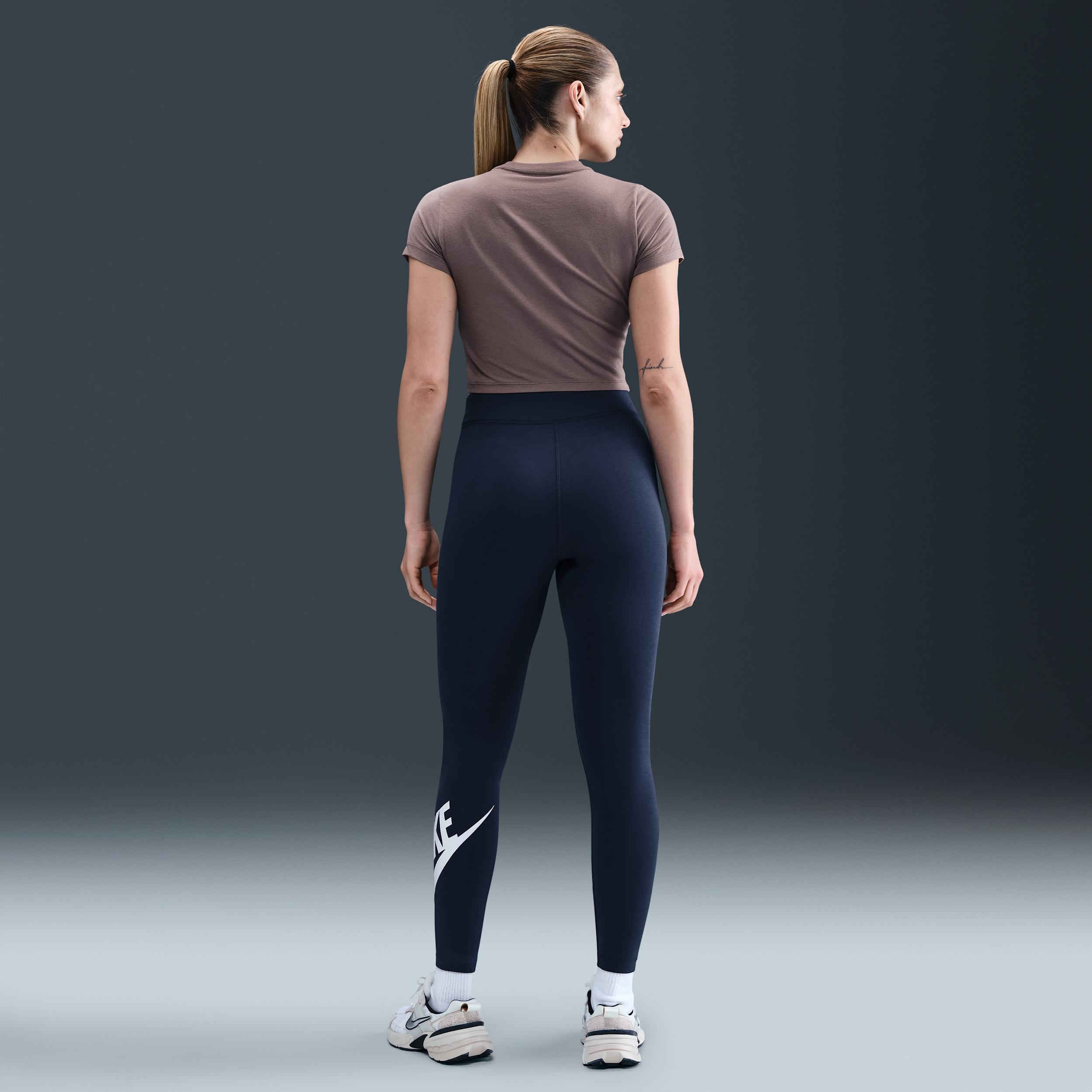 Womens Nike Sportswear Classics High-Waisted Graphic Leggings | DV7791-410 Product Image