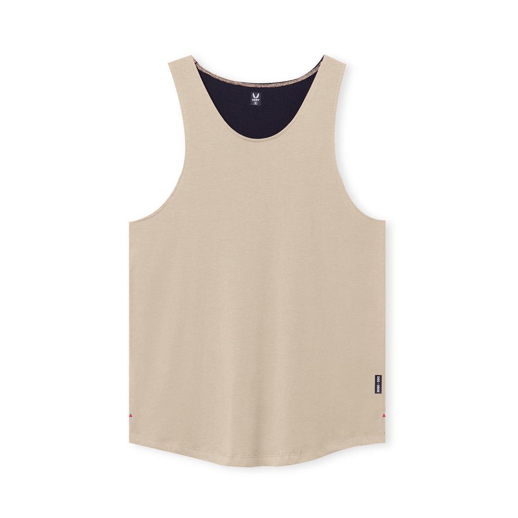 0808. Supima® Vented Tank - Beige Product Image