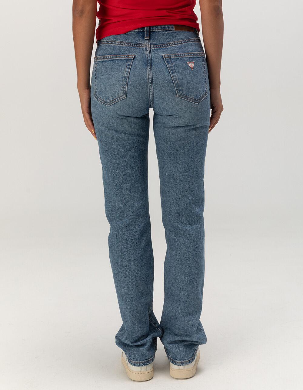 GUESS JEANS G08 Mid Rise Straight Womens Jeans - DENIM Product Image