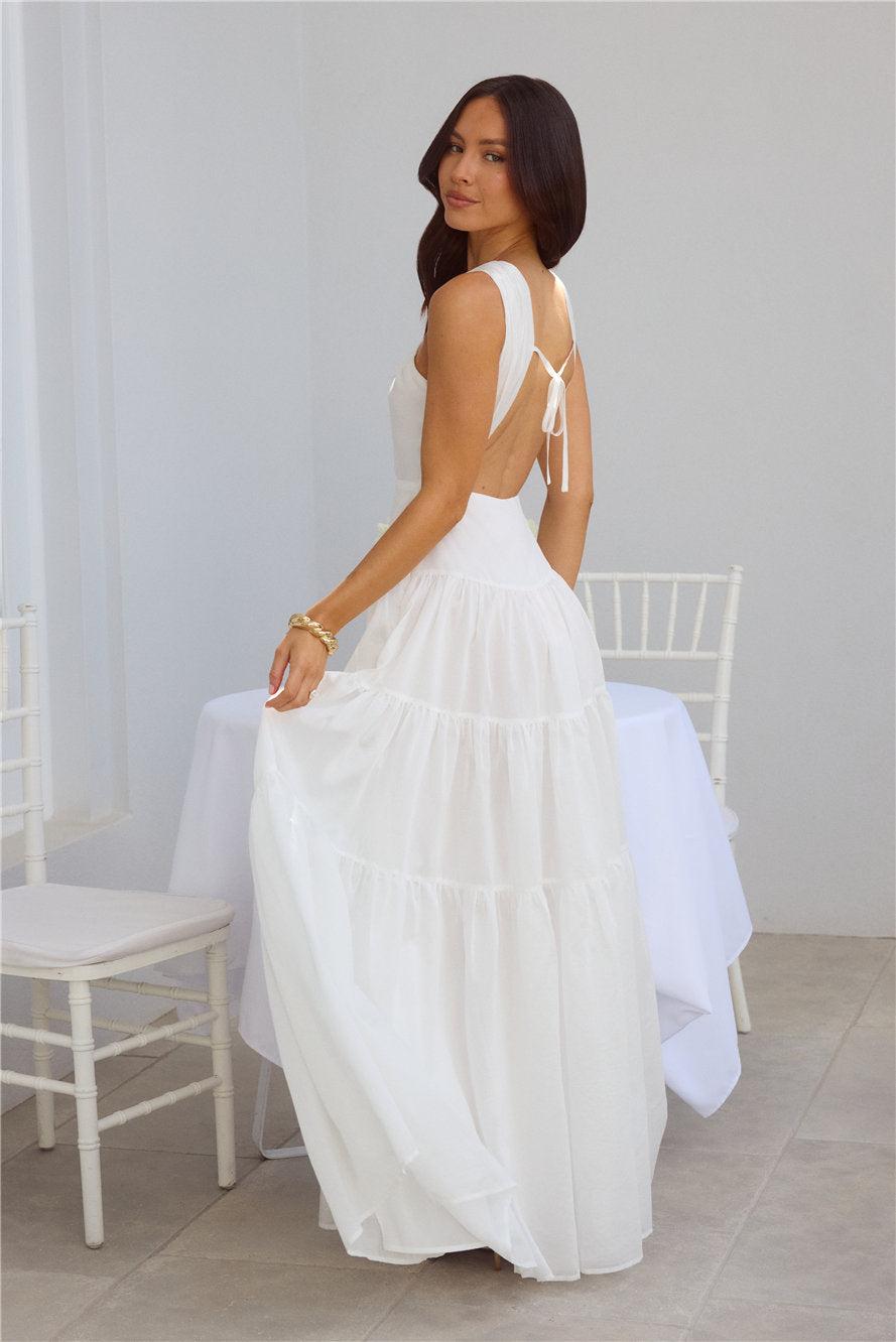 Shell Seekers Maxi Dress White Product Image