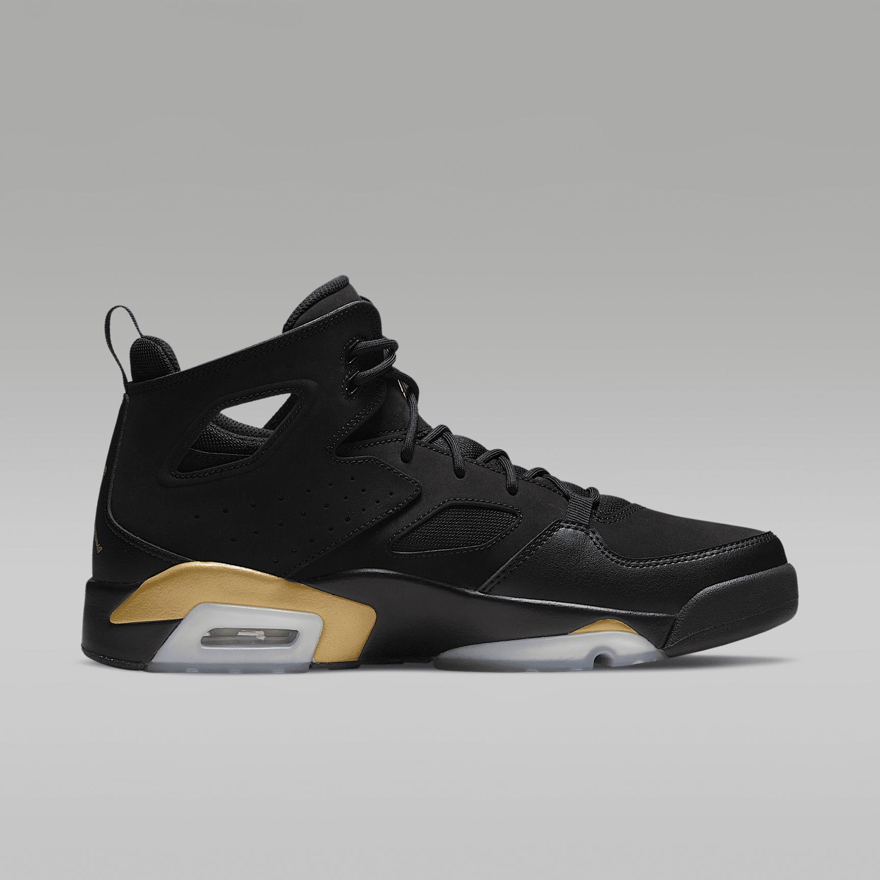 Jordan Mens Jordan Flight Club 91 - Mens Basketball Shoes Black/Gold Product Image