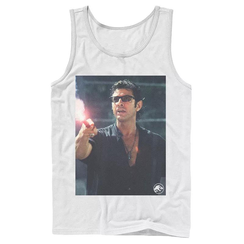 Men's Jurassic Park Ian Malcolm Road Flare Photo Graphic Tank Top,  Product Image