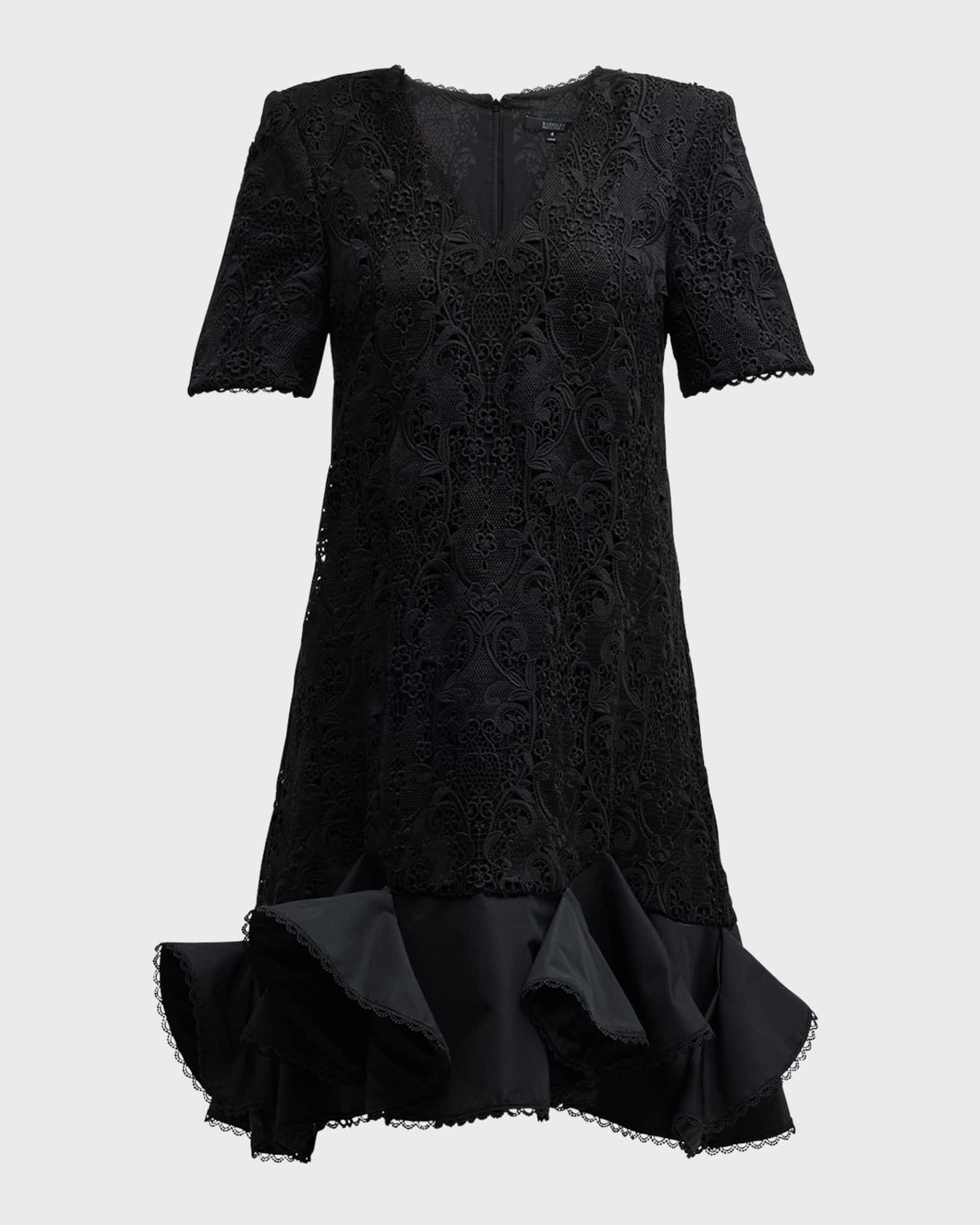 Floral Lace Flounce Mini Dress Product Image