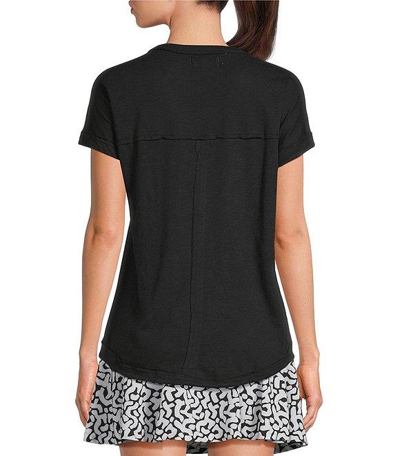 Kinesis V-Neck Raw Edge Dolman Tee Product Image