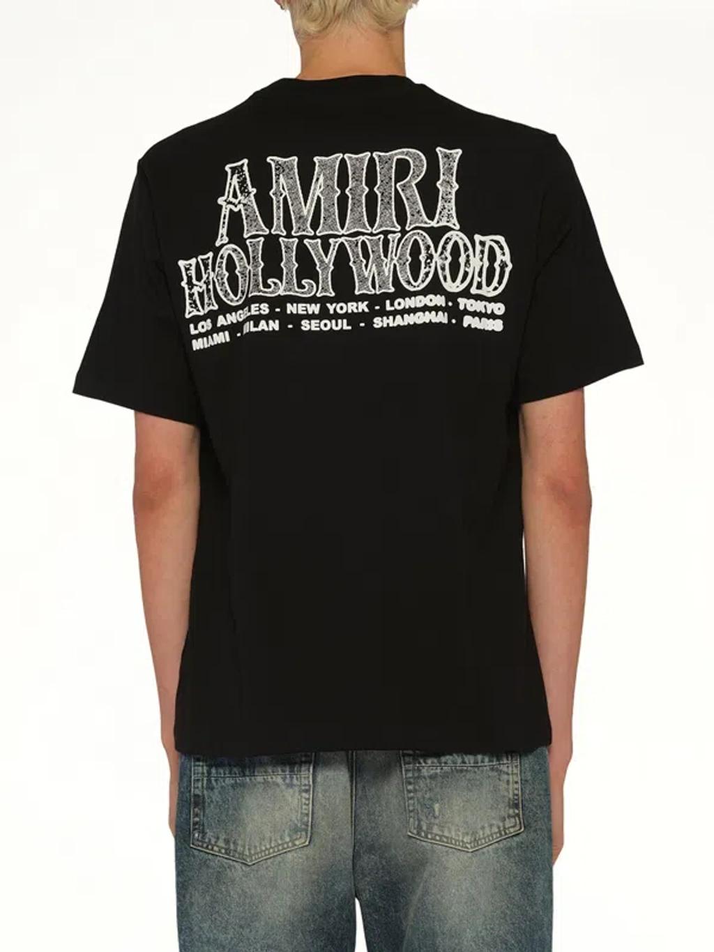 AMIRI Mens Black Hollywood City Relaxed-fit Cotton-jersey T-shirt Xl Product Image