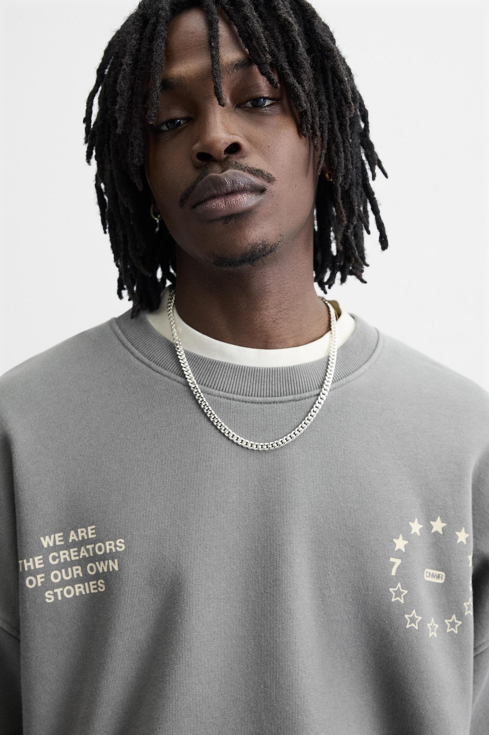 TEXT WASHED SWEATSHIRT Product Image