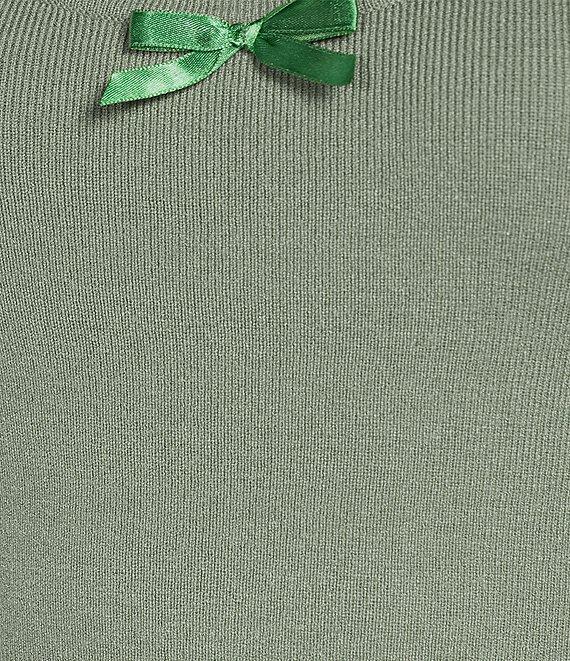 Evolutionary Scoop Neck Flutter Sleeve Knit Top Product Image