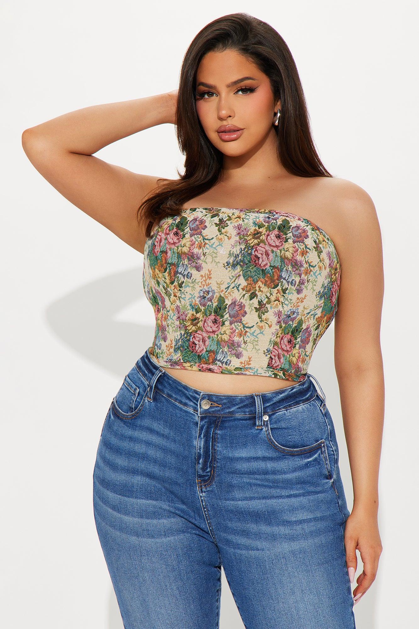 Unlike The Rest Corset Top - Taupe/combo Product Image