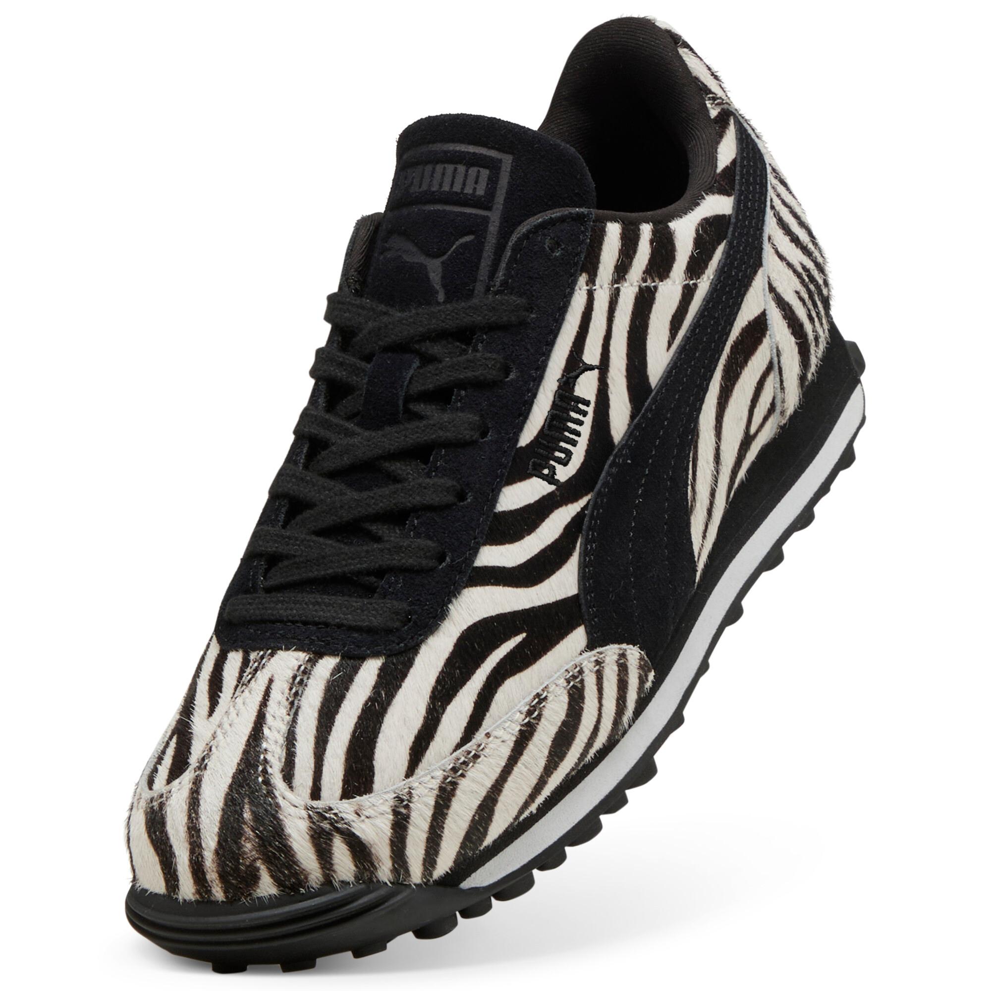 PUMA Easy Rider Zebra Women Shoes in Warm White/Black Product Image