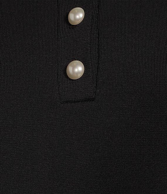 Tara Jarmon Rosane Mock Neck Short Sleeve Knitted Dress Product Image