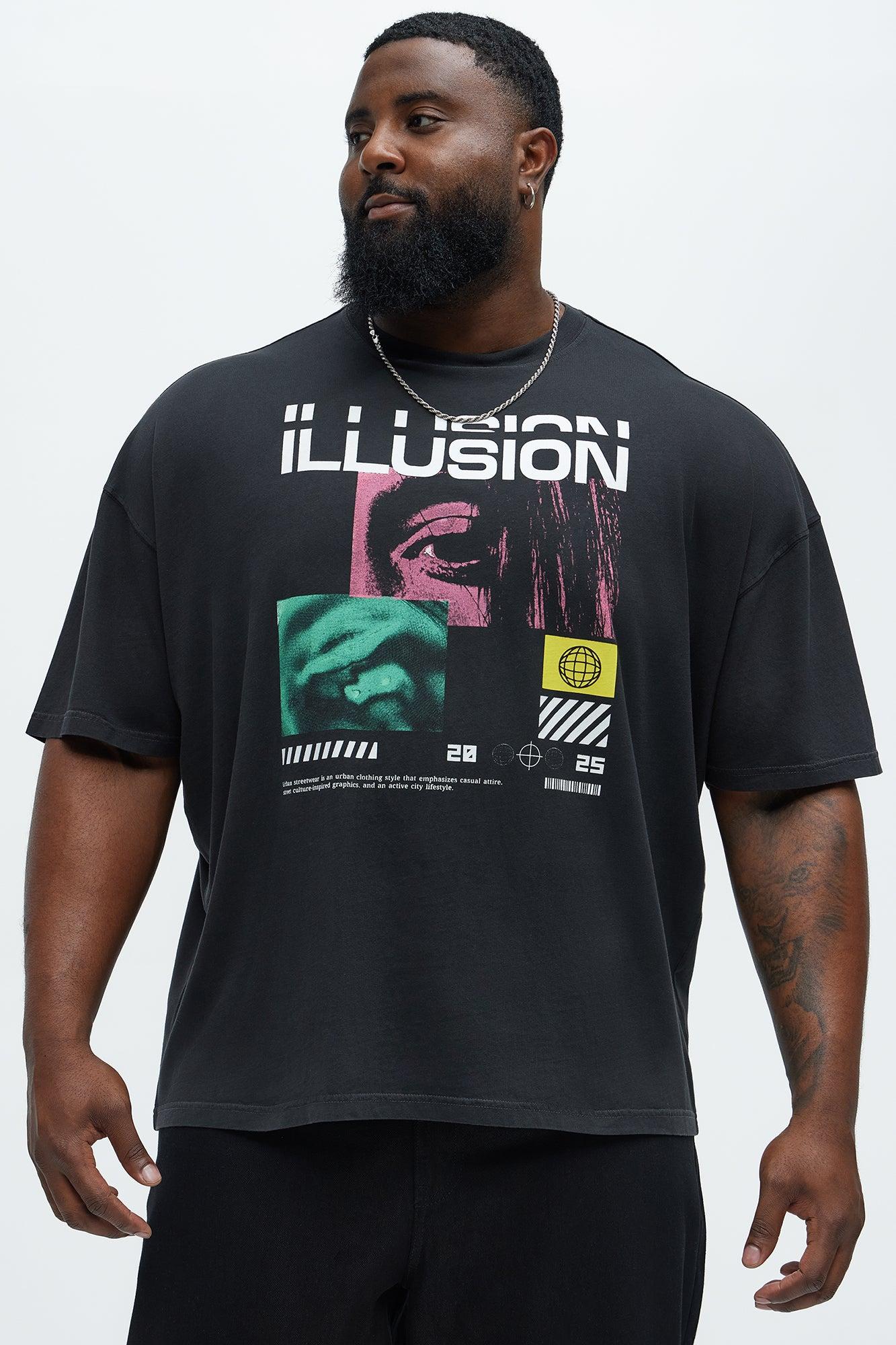World Illusion 2025 Oversized Short Sleeve Tee - Black Product Image