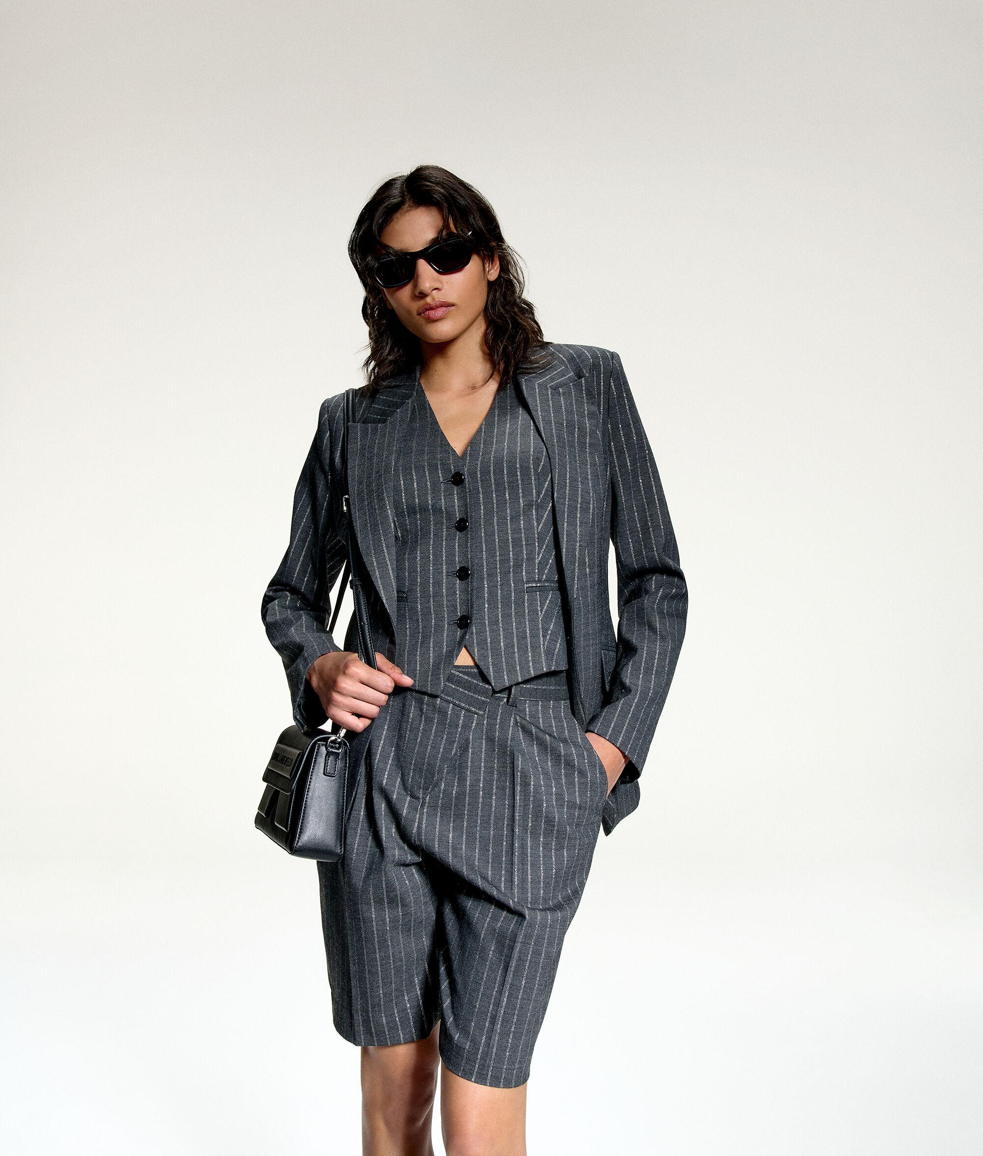 METALLIC PINSTRIPE SHORTS Product Image