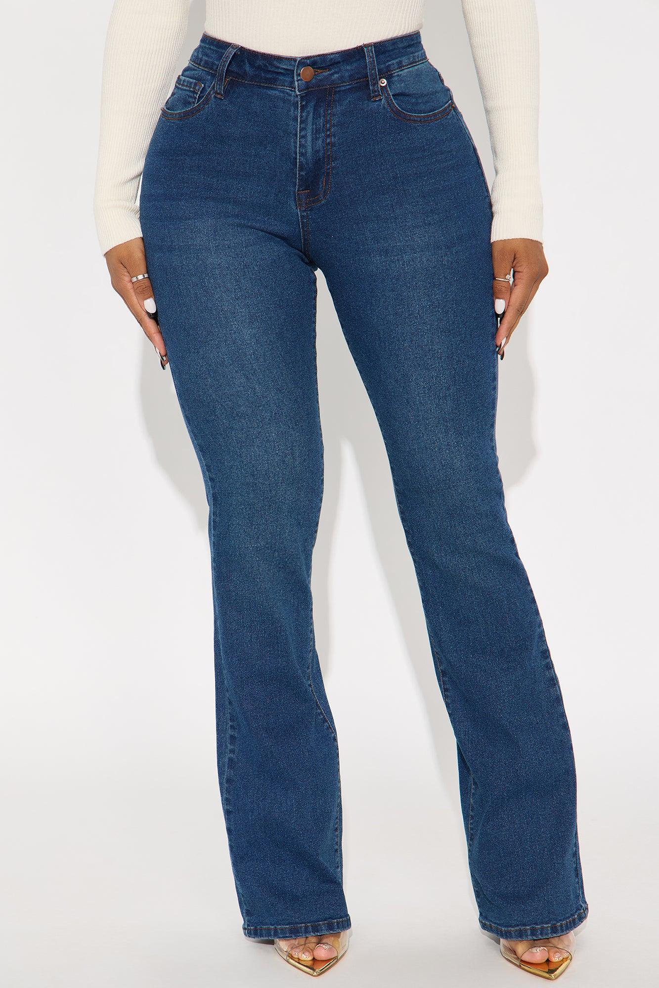 Vibe Check Curvy Stretch Bootcut Jeans  - Dark Denim Product Image