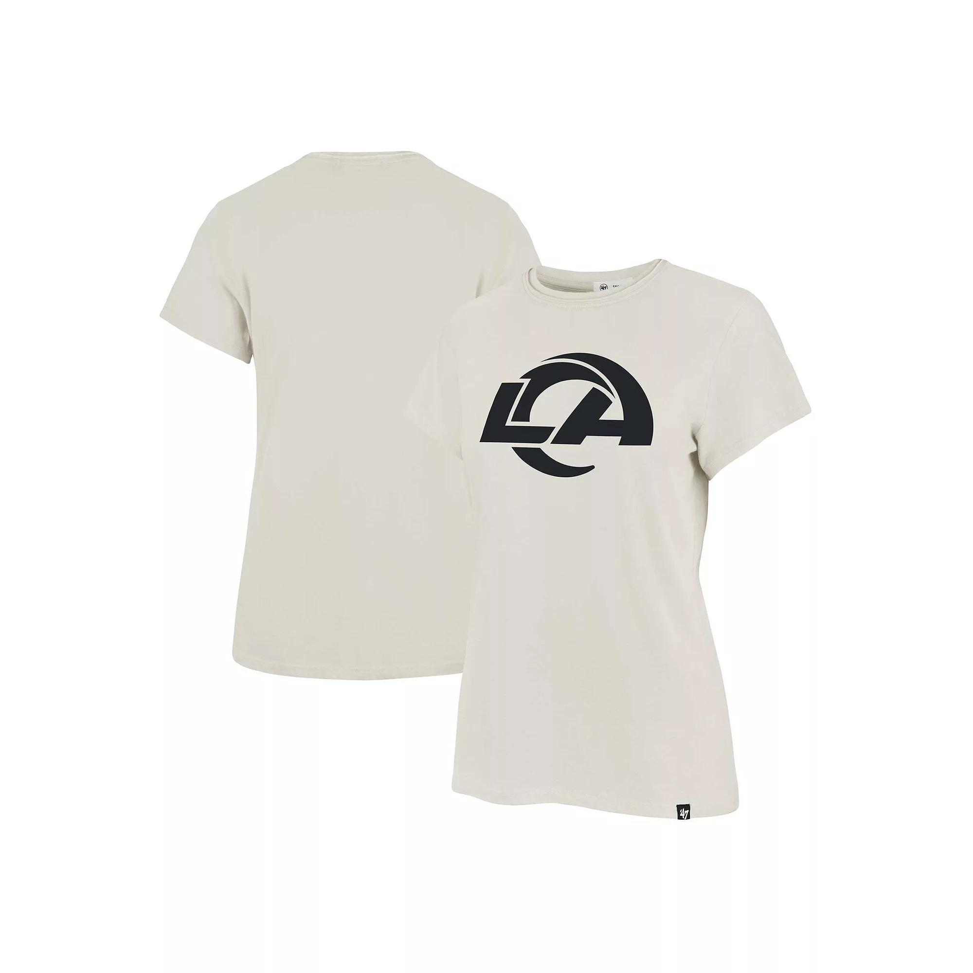 Women's '47 Cream Los Angeles Rams Panthera Frankie T-Shirt, Size: XL, Beige Product Image