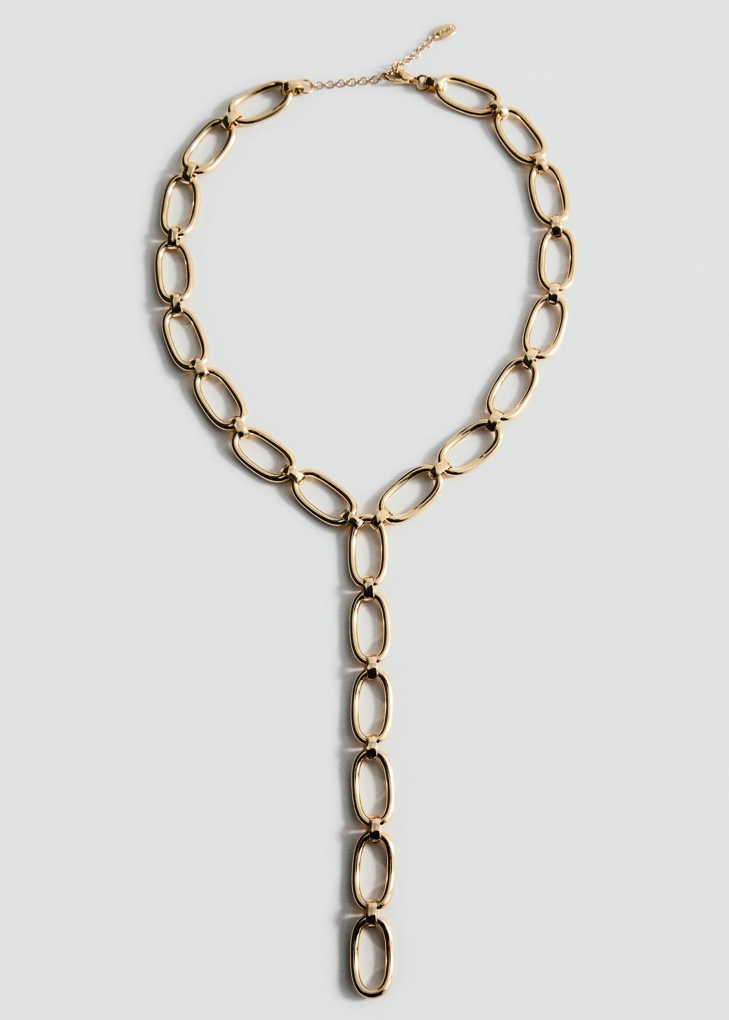 Lariat-design necklace - Women | MANGO USA Product Image