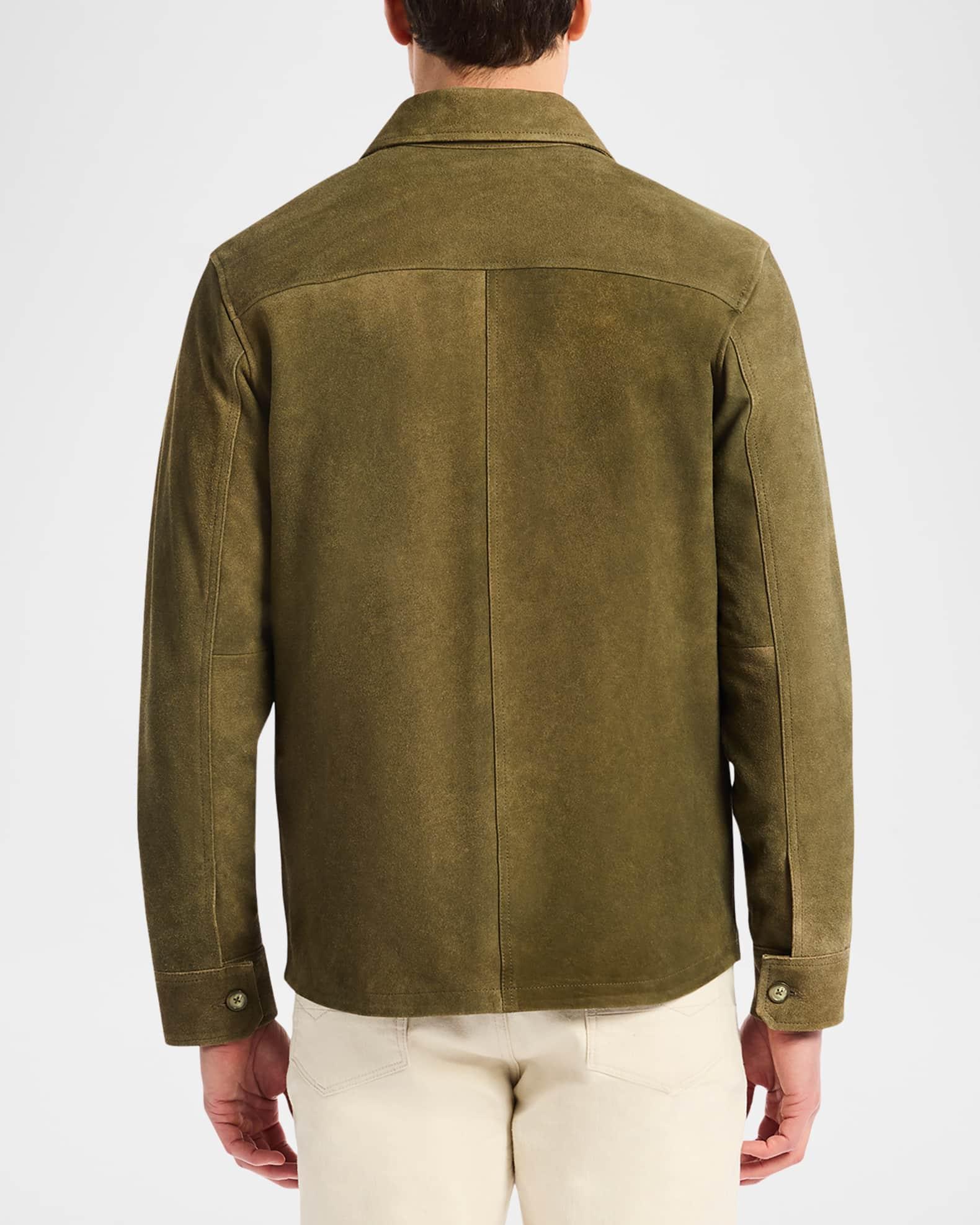 Men's Manzo Suede Flap-Pocket Field Jacket Product Image