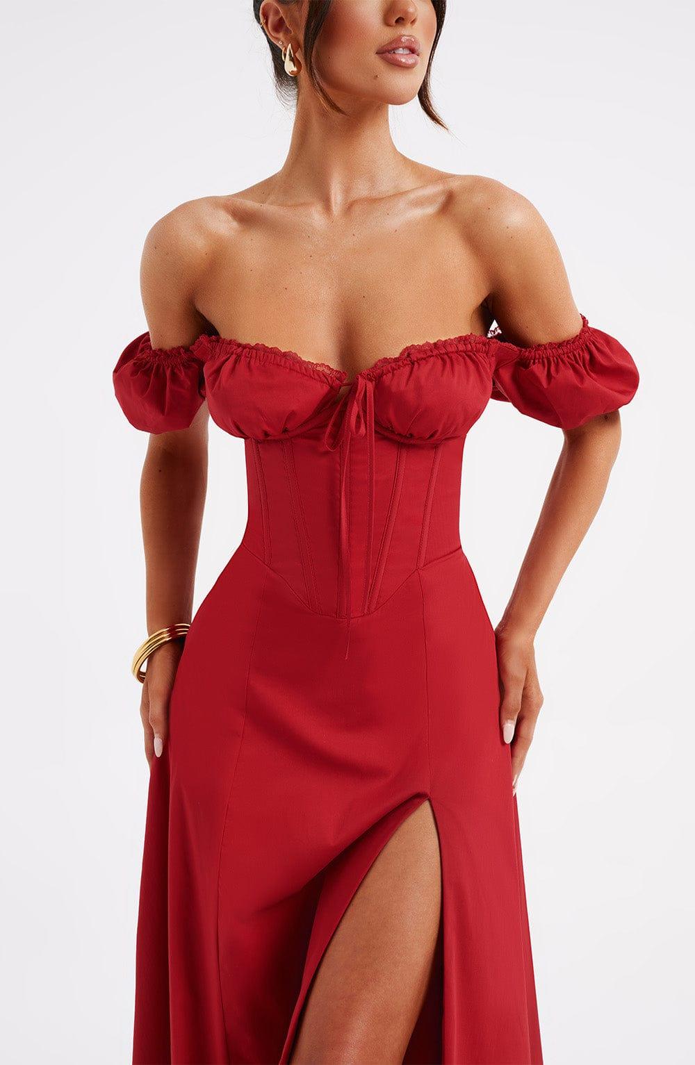 Courtney Midi Dress - Red Product Image