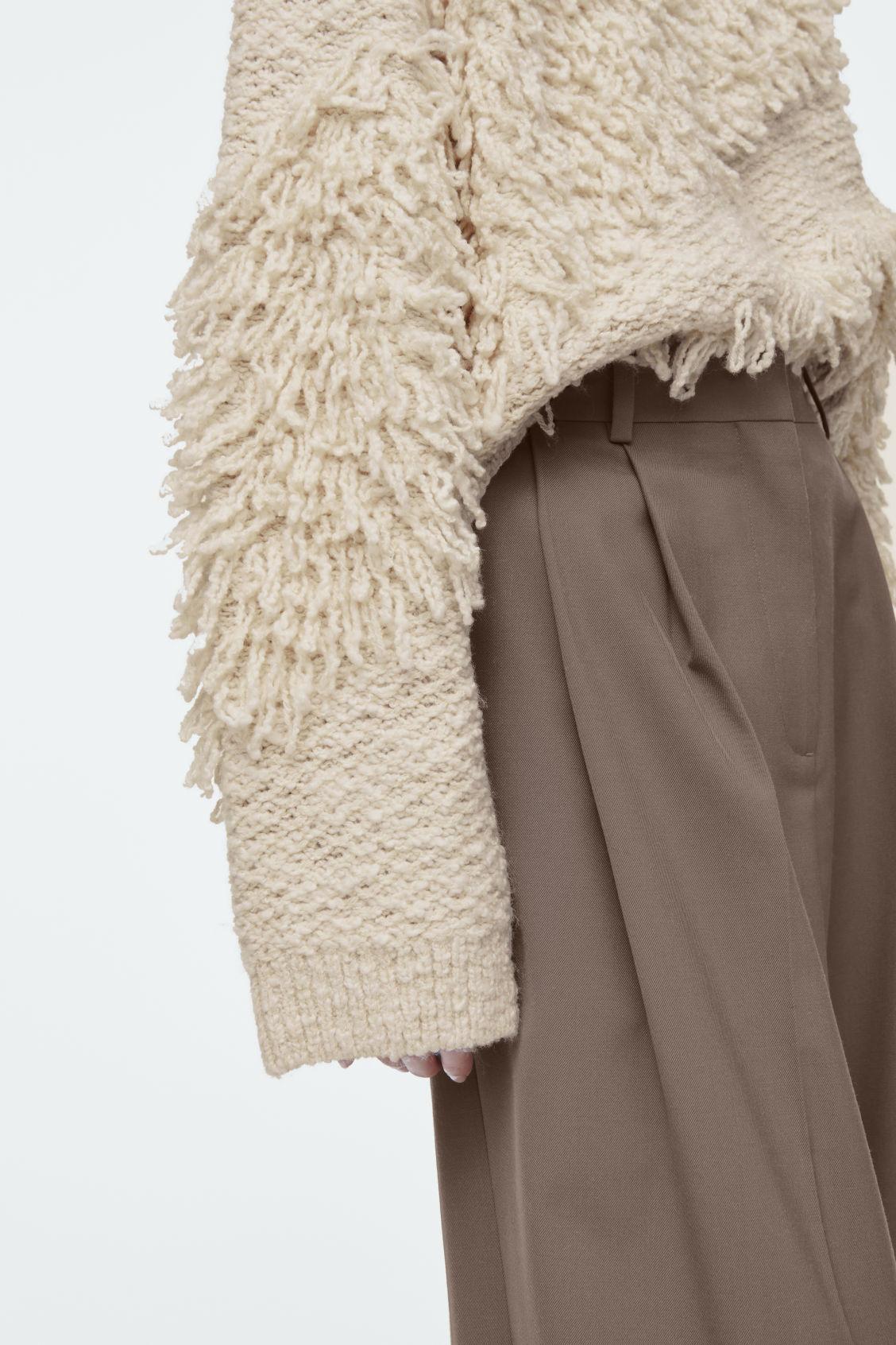 TEXTURED LOOP-KNIT WOOL SWEATER Product Image