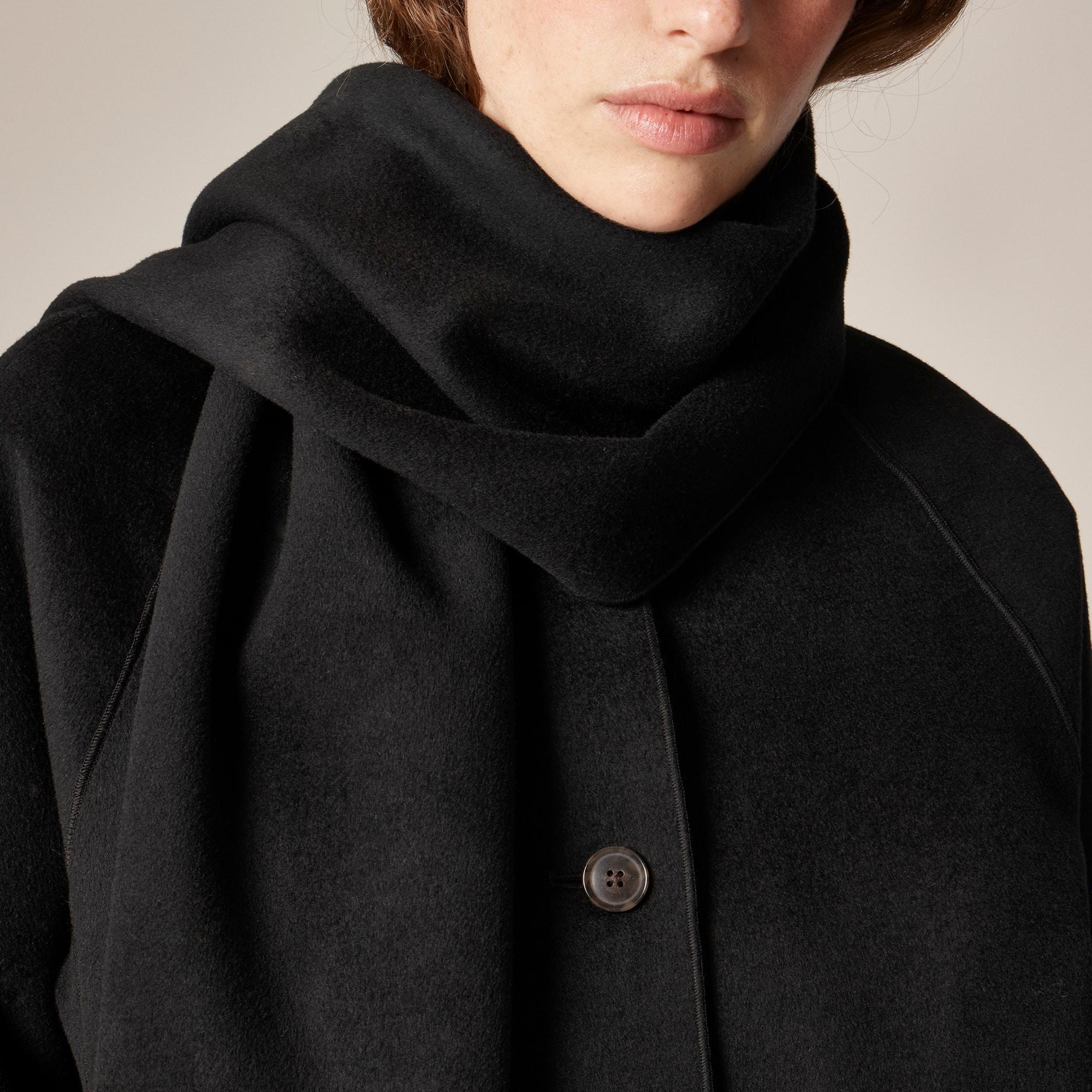 Scarf coat in drapey wool blend Product Image