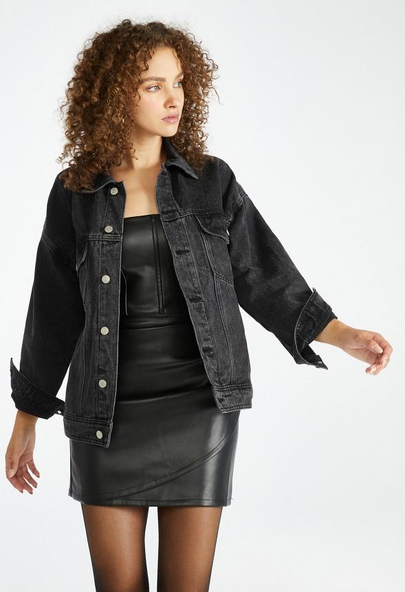 JustFab Margaux Platform Loafer Pump Womens Black/ White Size 8.5 Product Image