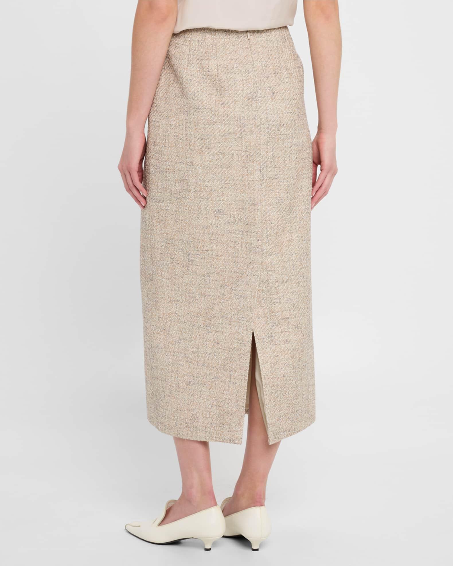 Woven Straight Midi Skirt Product Image