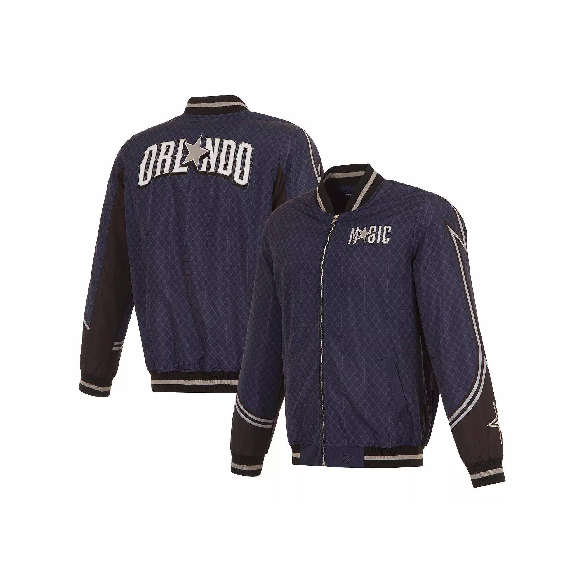 Men's JH Design Navy Orlando Magic 2023/24 City Edition Full-Zip Bomber Jacket, Size: Medium, Mag Blue Product Image