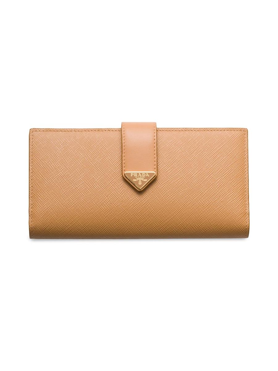 Womens Large Saffiano and Leather Wallet Product Image