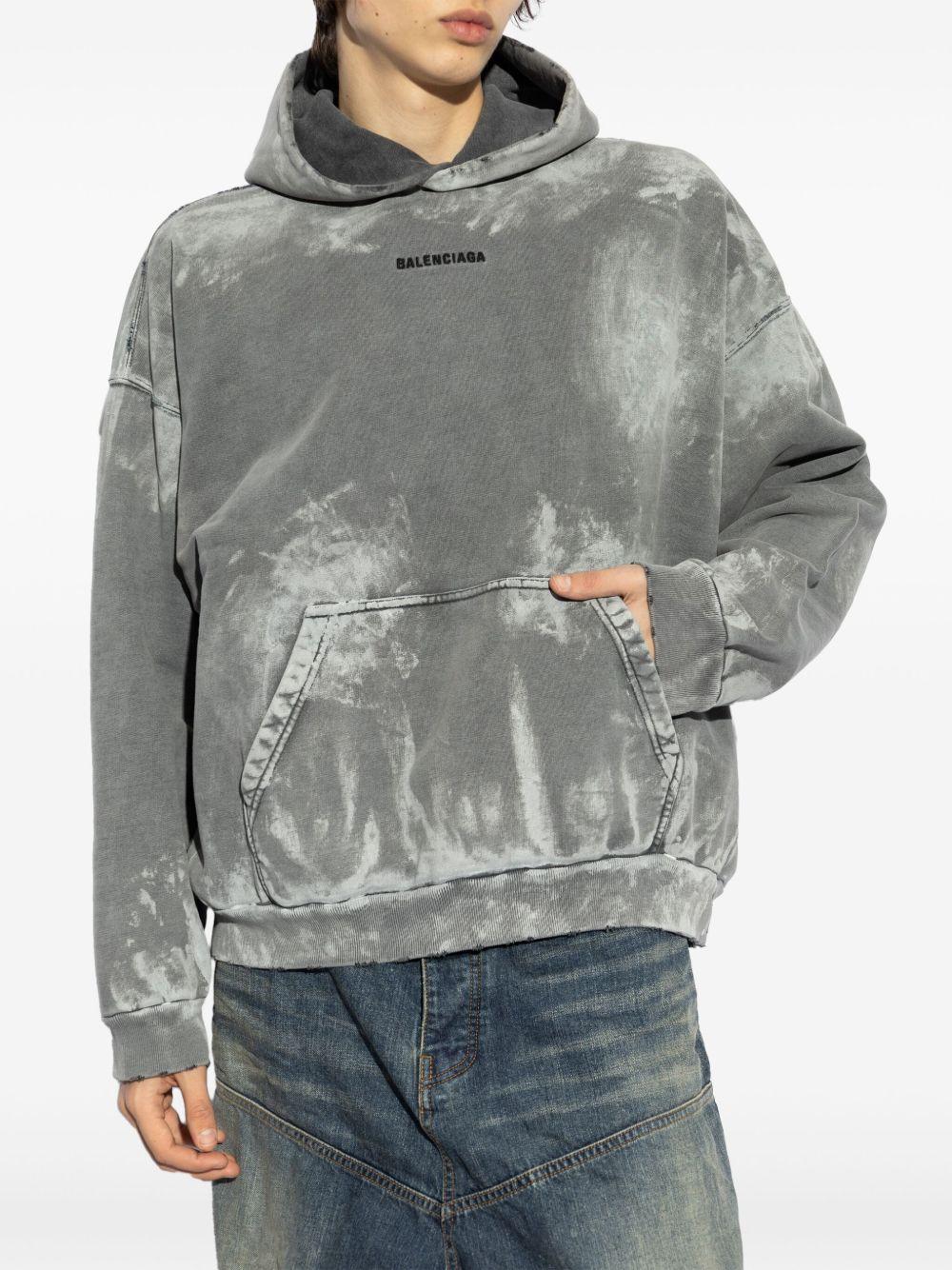 stain-effect hoodie Product Image