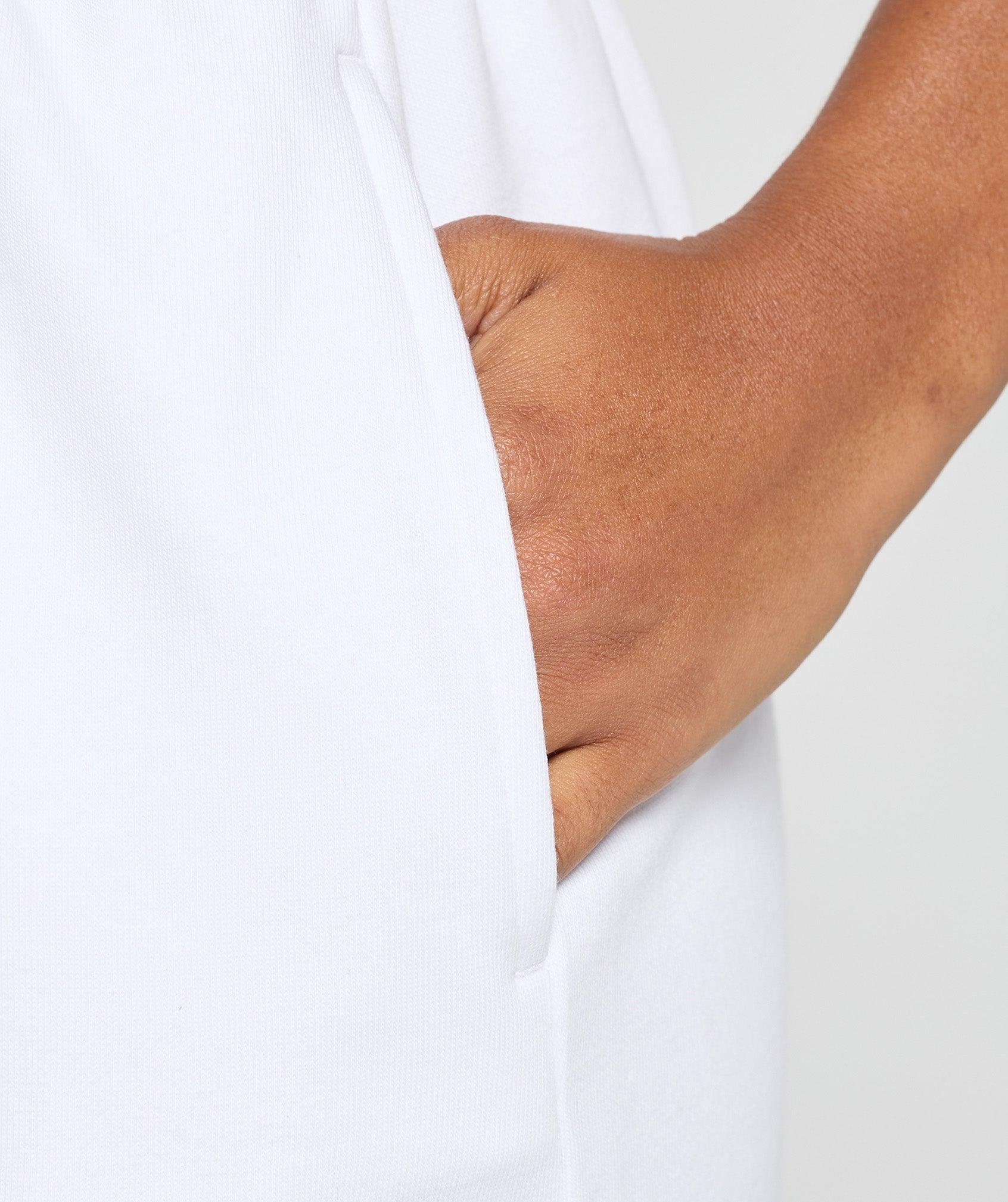 Gymshark Strength Department Graphic Shorts - White Female Product Image