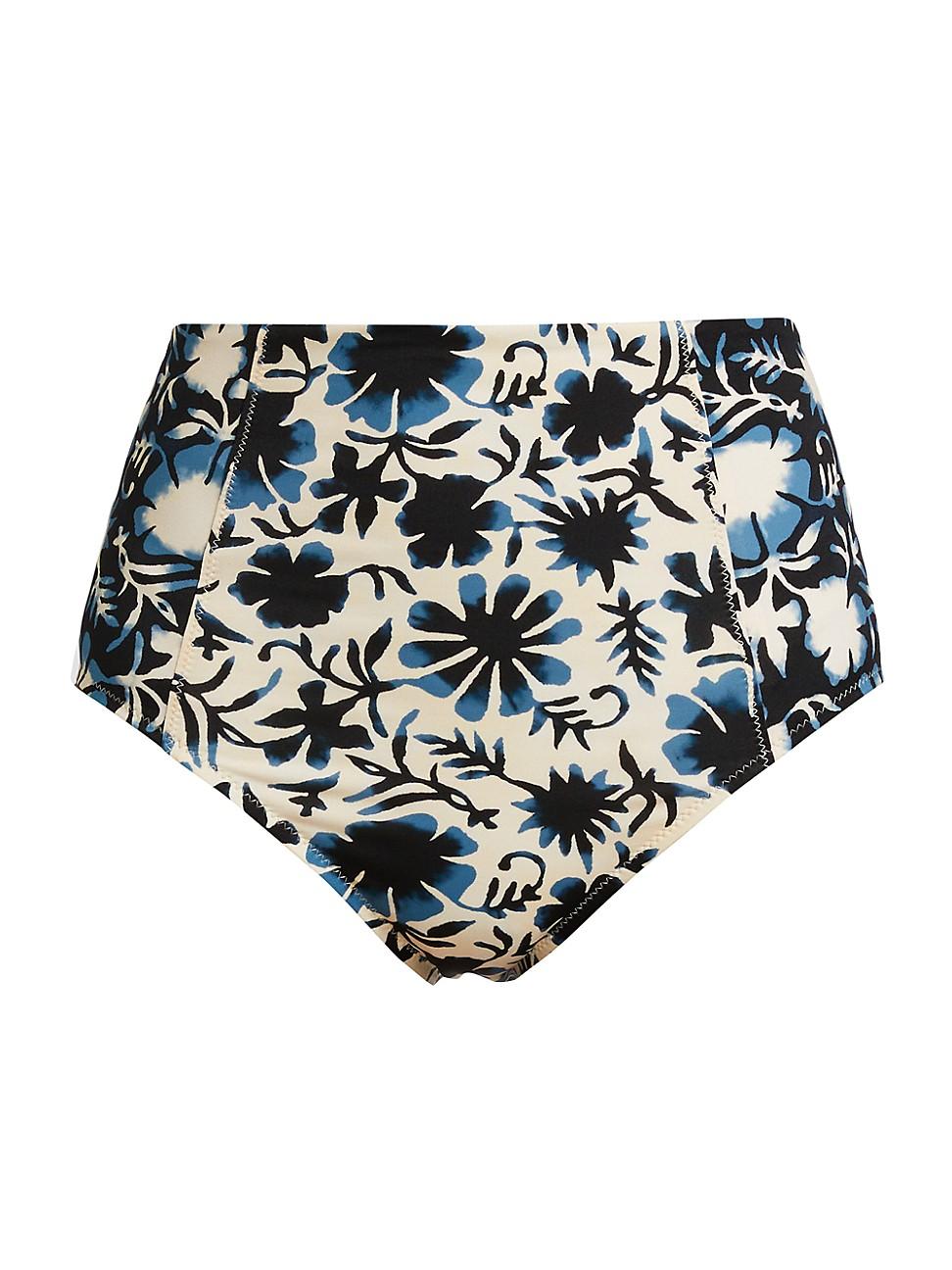 Womens Zahara Floral High-Rise Bikini Bottom Product Image